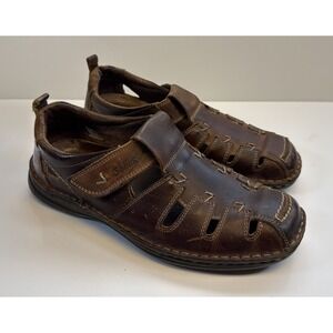 Gallus Mens Brown Leather Fisherman Sandals Closed Toe EU 41 / US 8 - German